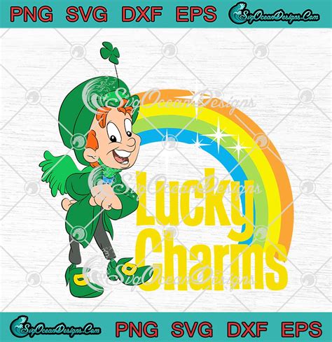 Lucky Charm Lucky Leprechaun SVG - Rainbow Shamrock St. Patrick's Day SVG PNG EPS DXF PDF ...