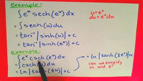 Integration of Hyperbolic Trigonometric Functions Tutorial | Sophia Learning