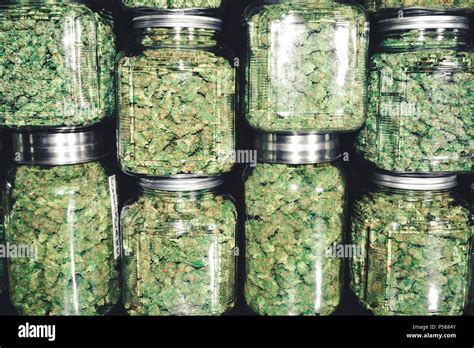 Cannabis dispensary jars hi-res stock photography and images - Alamy