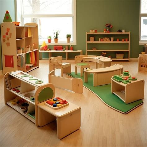 Daycare Preschool Montessori Furniture Kindergarten School Table And ...