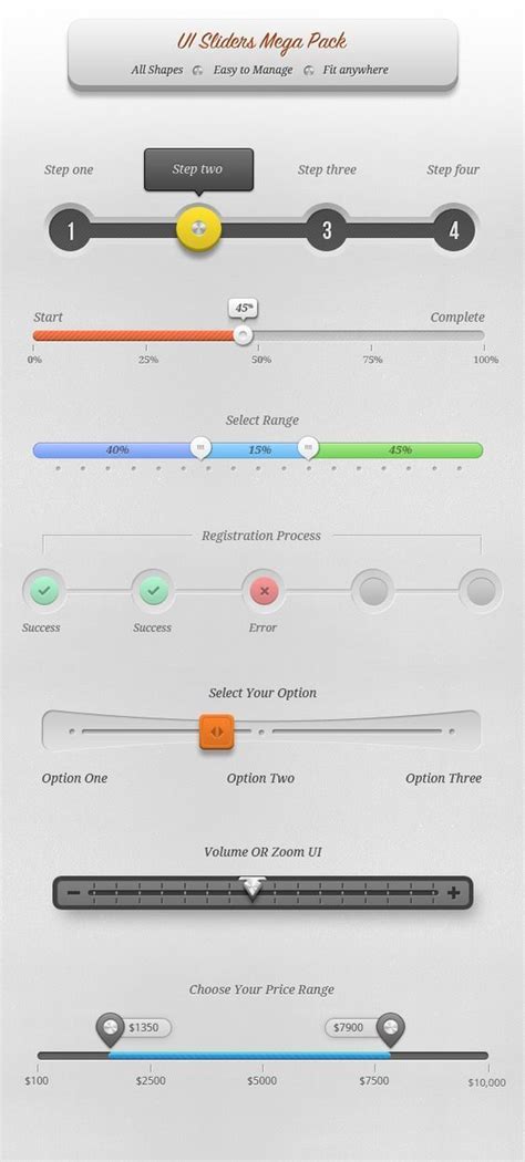 Pin on UI pattern- Slide bar