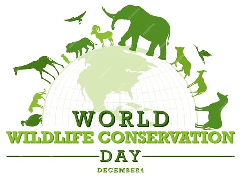 Premium Vector | World wildlife conservation day poster template