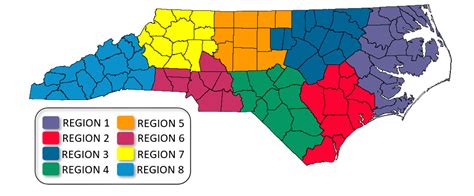 Regions Map - North Carolina Association of School Resource Officers