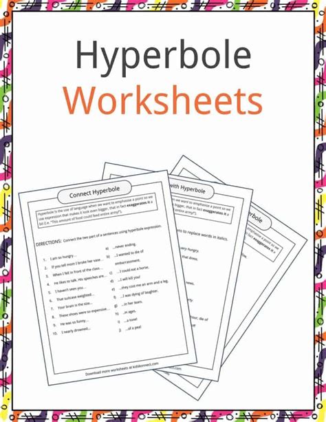 Worksheets. Hyperbole Worksheet. atidentity.com Free Worksheets for ...