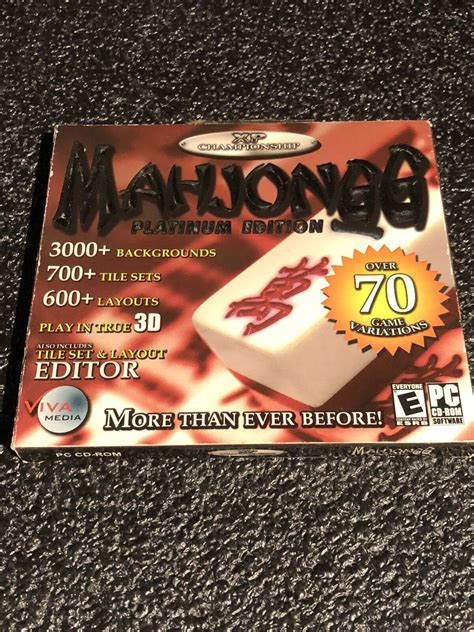 MAHJONGG PLATINUM EDITION - PC 2004 CD-ROM - 70+ game variations 838639002078 | eBay