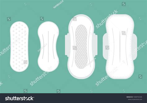 Women Hygiene Pads Set Hygiene Pads Stock Vector (Royalty Free) 1558755335 | Shutterstock