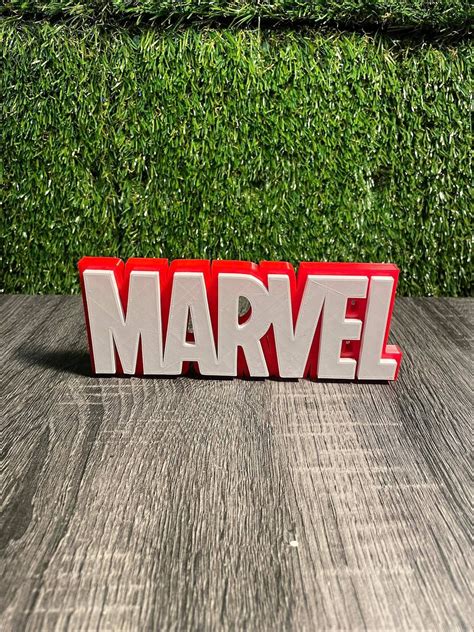 3D Printed Marvel Logo marvel Movie Logo Decor Retro - Etsy