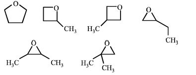 Total number of isomers, considering only structural isomers of cyclic ...