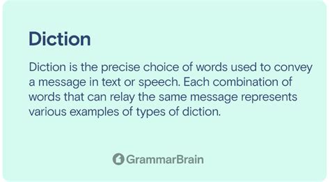 Types of Diction (Examples in Writing, Grammar Rules, More) | GrammarBrain