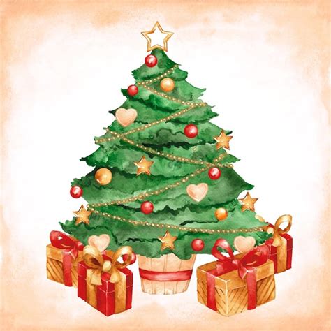 Free Vector | Watercolor christmas tree