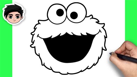 How To Draw Cookie Monster from Sesame Street - Easy Step By Step Tutorial | Quick Doodle - YouTube