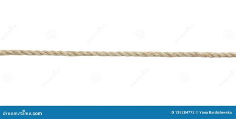 Twine Rope with Knot Isolated Stock Photo - Image of brown, jute: 139284772