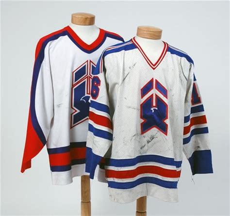 1980s New Haven Nighthawks Game Worn Jerseys (2)