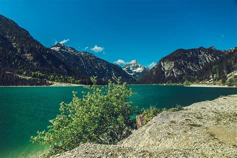 HD wallpaper: alps, alpen, lake, mood, sun, summer, spring, water ...