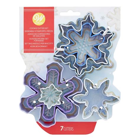 Snowflake Cookie Cutter Set of 7 | Christmas Cookie Cutters