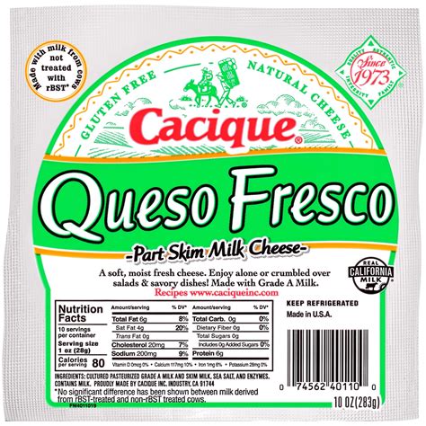 Cacique Queso Fresco Part Skim Milk Cheese, 10 oz (Refrigerated) - Walmart.com