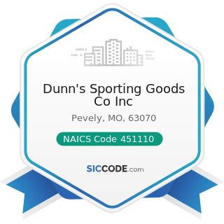 Dunn's Sporting Goods Co Inc - ZIP 63070, NAICS 451110