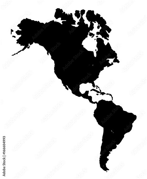 The Americas Silhouette Stock Vector | Adobe Stock