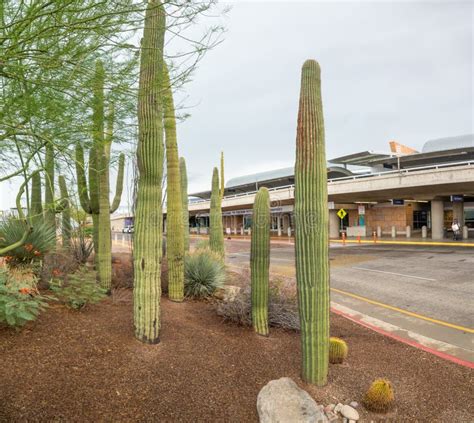 Exterior Main Entrance of Tucson Arizona Airport. Stock Photo - Image ...