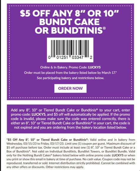 Promo Code Nothing Bundt Cakes 2024 - Maxie Sibelle