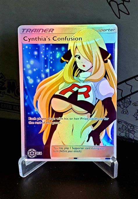 Custom Fan Made Orica Pokemon Card CYNTHIA'S CONFUSION | Etsy