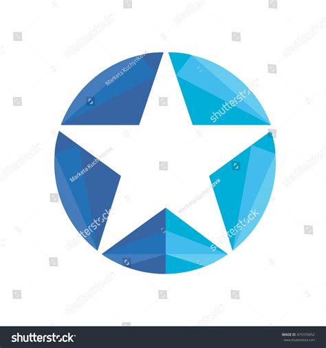 Blue Star Logo Vector Poly Stock Vector (Royalty Free) 475370452 ...