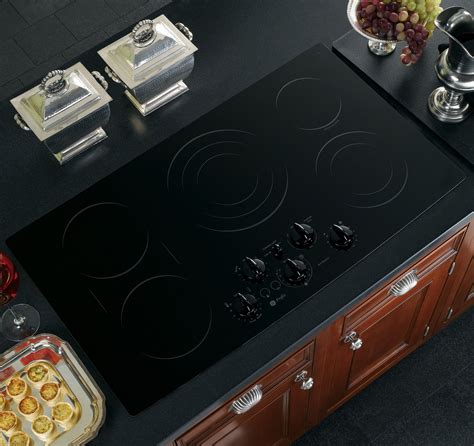 GE Profile Series PP962BMBB 36" Built-In Electric Cooktop - Black