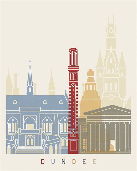 Dundee Skyline Poster Fine Art Print Landmarks Skyline | Etsy