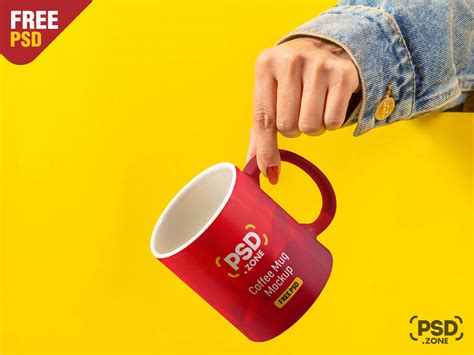 Hand Holding Coffee Mug Mockup - PSD Zone