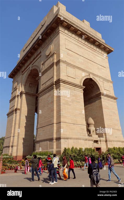 India Gate, one of the landmarks in New Delhi, India. It is originally ...