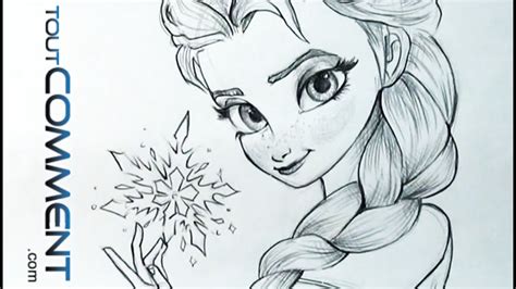 Dessiner Elsa, La Reine des neiges / Elsa Drawing Tutorial Frozen - YouTube