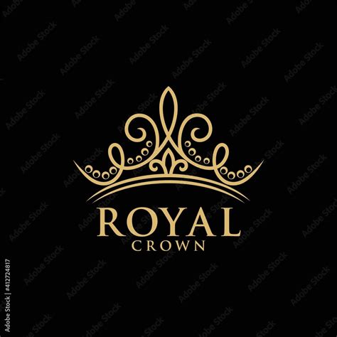 Royal Crown Logo Vector Template Stock Vector | Adobe Stock