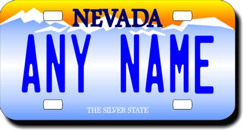 Personalized Nevada License Plate for Bicycles, Kid's Bikes, Carts, Cars or Trucks - Teamlogo ...