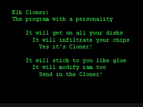 Elk Cloner, the First "Wild" Computer Spread by Floppy Disk : History of Information