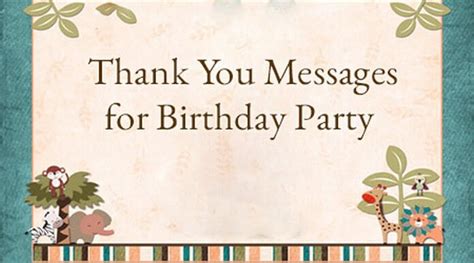 Thank You Messages for Birthday Party