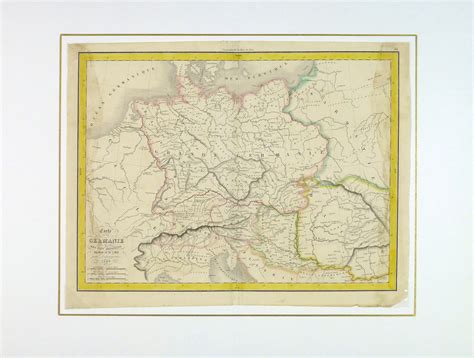 Ancient Germany Map, 1838 - Original Art, Antique Maps & Prints