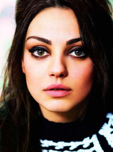 Actress Mila Kunis - has such big beautiful eyes. She was signed as the face of 2012 Christian ...