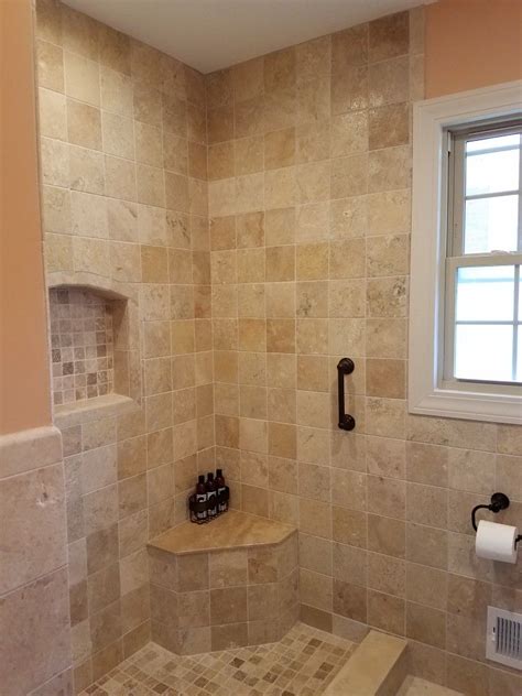 Tub to shower remodel shower seat Tub To Shower Remodel, Bathroom ...