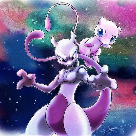 Mewtwo And Mew Drawing