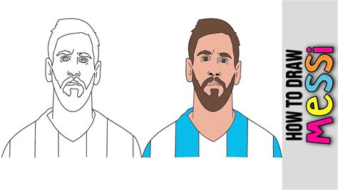 Lionel Messi ⚽️ How To Draw Lionel Messi ⚽️ Step By Step Video Tutorial ⚽️ Soccer Player - YouTube