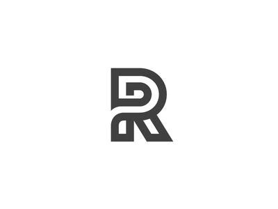 R | Single letter logo design, Graphic design logo, Single letter logo