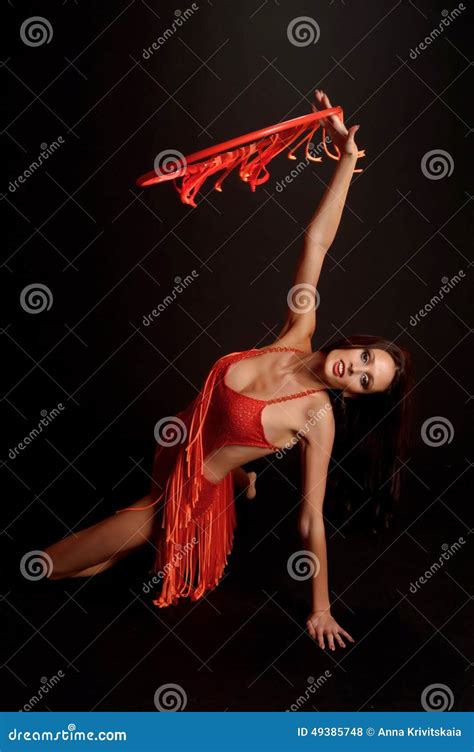 Gymnast with a hoop stock photo. Image of creative, caucasian - 49385748