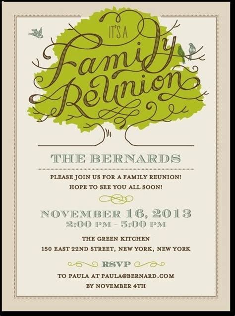 25+ best ideas about Family Reunion Invitations on Pinterest | Reunions ...