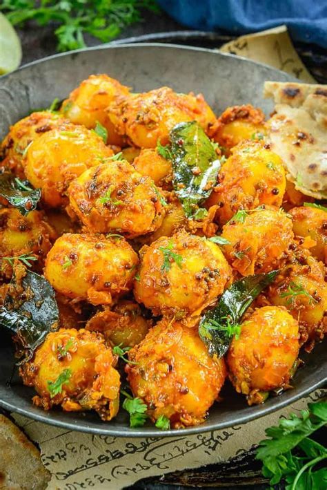 Close up shot of Bombay Potato recipe. | Indian food recipes vegetarian, Indian food recipes, Food