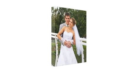 Our wedding day personalized wedding photo canvas print | Zazzle