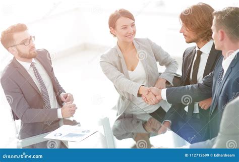 Handshake Business Women with Business Partner Stock Image - Image of ...