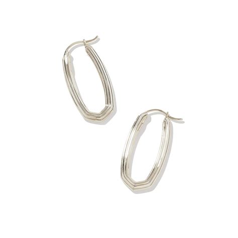 Kendra Scott | Heather Hoop Earrings in Silver | Giddy Up Glamour Boutique