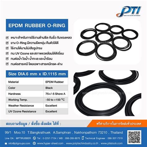 EPDM RUBBER O-RING DIA.6 mm - polytechindustry