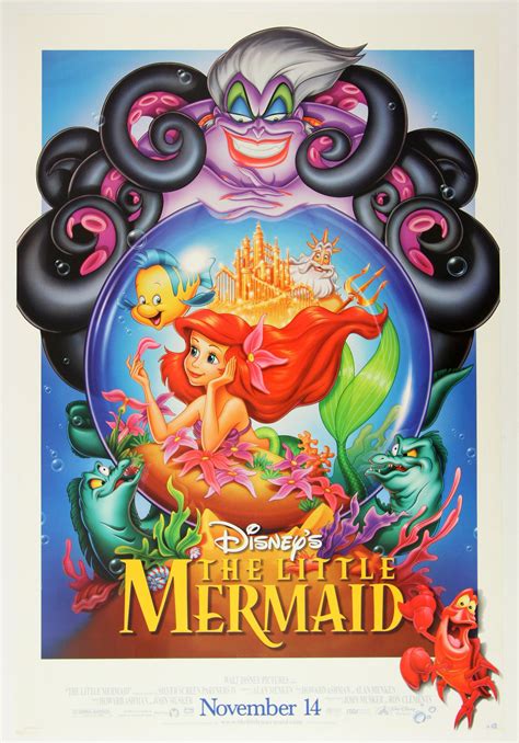 Lot Detail - 1989 Disney's The Little Mermaid Original Movie Poster 27" x 40"