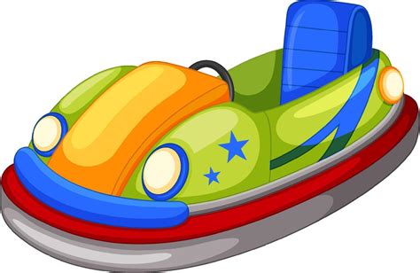 Cartoon bumper car on white background 7498808 Vector Art at Vecteezy